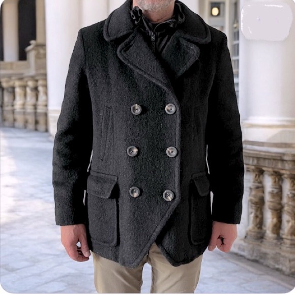 L.L. Bean Other - Vintage 50s/60s LL Bean Black Alpaca and Wool Blend Lined Peacoat